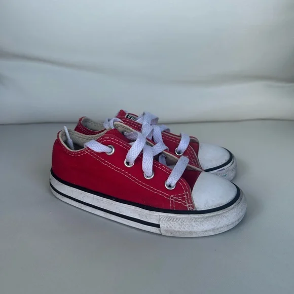 Converse Kids Red Sneakers - Picture 3 of 8
